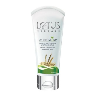 Lotus Herbals WHITEGLOW Oatmeal & Yogurt Skin Whitening Scrub, 100 gm